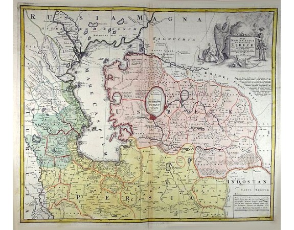 HOMANN HEIRS. -  Nova Maris Caspii et Regionis Usbeck cum Provincijs adjacentibus vera Delineatio