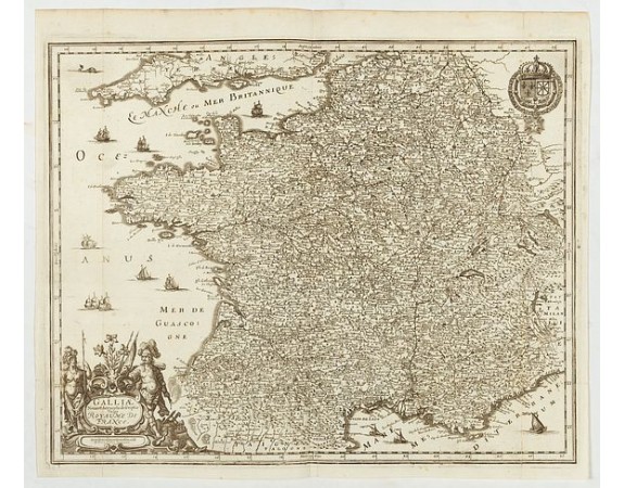 MERIAN, M. - Galliae Nova accurata descriptio Vulgo Royaume de France.