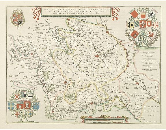 BLAEU, W. -  Galloflandria, in qua Castellaniae Lilana. . .