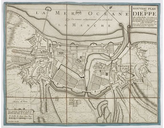 DE BEAURAIN, J -  Nouveau plan de Dieppe, ville et port de mer de la Normandie.