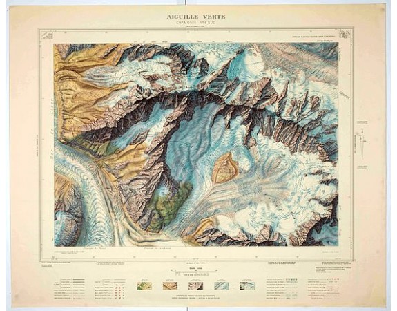 INSTITUT GEOGRAPHIQUE NATIONAL. -  Aiguille verte - Chamonix N°6 Sud