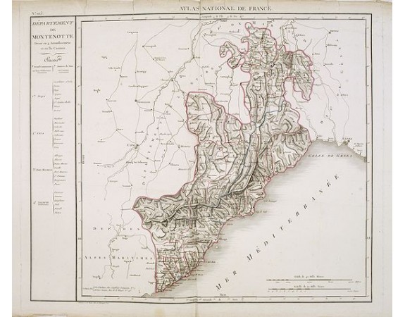 CHANLAIRE, P.G. -  Département de Montenotte Divisé en 4 arrondissemens et en 30 cantons.
