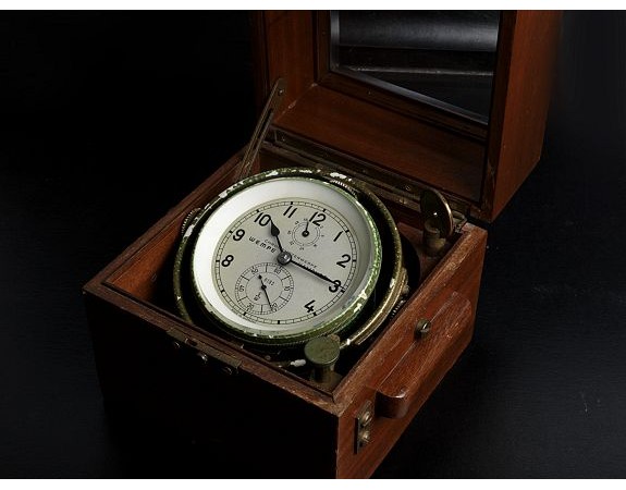 WEMPE CHRONOMETERWERKE - A two-day marine Chronometer, No. 8185. 