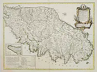 JAILLOT, H. /  SANTINI. - Carte Particuliere de l'Isle de Corse. Divisée par ses Dix Provinces ou Juridictions et ses quatre Fiefs..