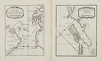 BELLIN, J.N. -  Carte des Bouches de Boniface entre la Corse et la Sardaigne / Plan du Port et Ville de Boniface dans l'Isle de Corse.