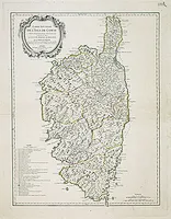 ROBERT DE VAUGONDY, G. -  Carte  Nouvelle de l'Isle de Corse... Par ordre de M. le Maréchal de Maillebois.