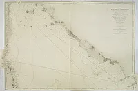 DÉPÔT GÉNÉRAL DE LA MARINE. - Carte de la partie de la Méditerranée comprise entre la côte d'Italie, du canal de Piombino au golfe de Naples, la Corse et la Sardaigne.