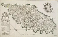 JAILLOT, H. -  Carte Particuliere de L'Isle de Corse Divisée par ses Dix Provinces ou Juridictions et ses quatre Fiefs…