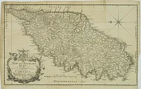 PHINN, Thomas. - A New and Accurate Map of the Island of CORSICA...To James Boswell Esq...Tho.s Phinn. Sculpt Edin.