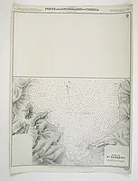 ADMIRALTY CHART - Mediterranean Ports and Anchorages in Corsica Soundings in Fathoms.