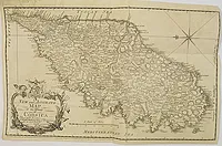 PHINN, Thomas. - A New and Accurate Map of the Island of Corsica...To James Boswell Esq...Tho.s Phinn. Sculpt Edin.