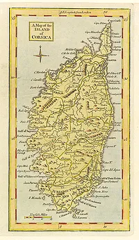 JEFFERYS, Th. - A map of the Island of Corsica.