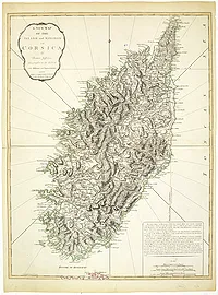 JEFFERYS, Thomas. - A New Map of the Island and Kingdom of Corsica.