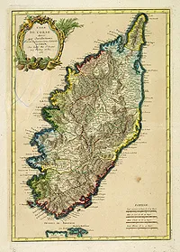 LATTRÉ, J. - L'Isle de Corse divisée par Juridictions Extraite de plusieurs Cartes Nationales.