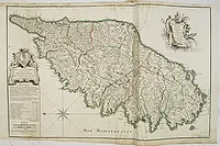 JAILLOT, B.A. - Carte Particulière de l'Isle de Corse. Divisée par ses dix Provinces ou Juridictions et ses quatre Fiefs.