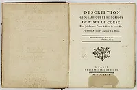 BELLIN, J.N. - Description géographique et historique de l'Isle de Corse, pour joindre aux Cartes & Plans de cette Isle. Relié avec : Atlas de l'Isle de Corse.