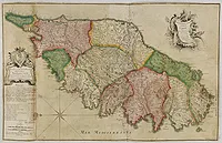 JAILLOT, B.A. - Carte Particulière de l'Isle de Corse. Divisée par ses dix Provinces ou Juridictions et ses quatre Fiefs.