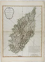 JEFFERYS, Thomas. -  A New Map of the Island and Kingdom of Corsica.